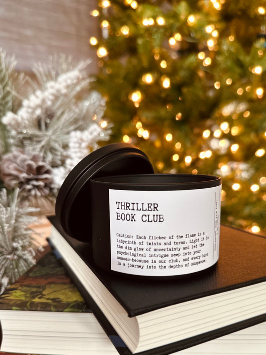 Thriller Book Club Candle